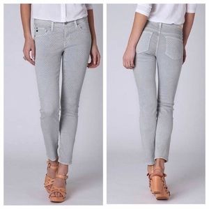AG Stevie ankle jeans gray polka dot